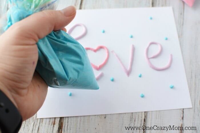 Puff Paint in a Ziplock bag ready to use.