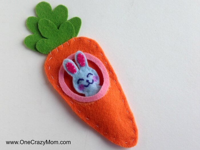 Bunny in the carrot hole.