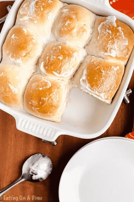 Rolls in a pan.