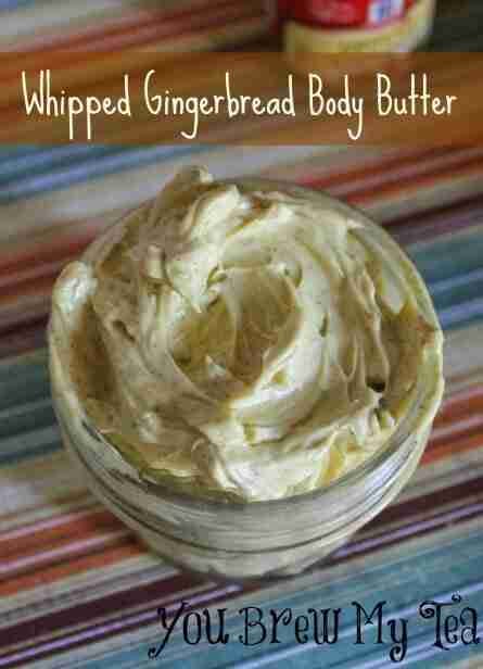 Gingerbread body butter in a jar.