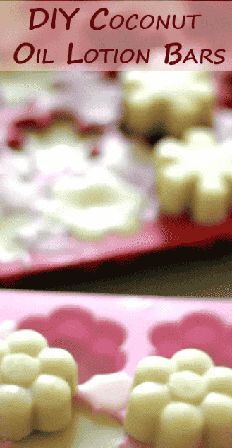Lotion bars in the shape of flowers.