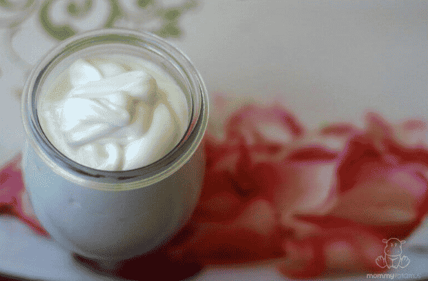 Lotion in a jar ready to use.