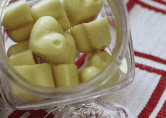 Lotion bars in a container.