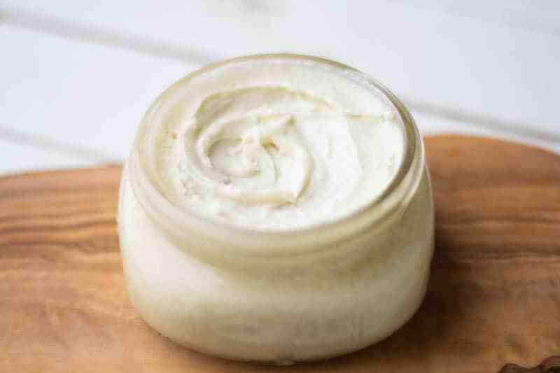 Lavender moisturizer in a jar.