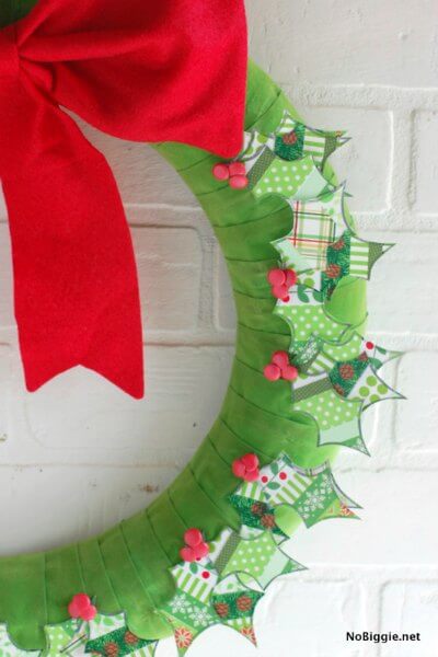Washi tape wreath.