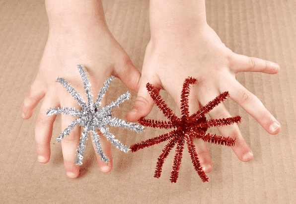 Fireworks ring on hands.
