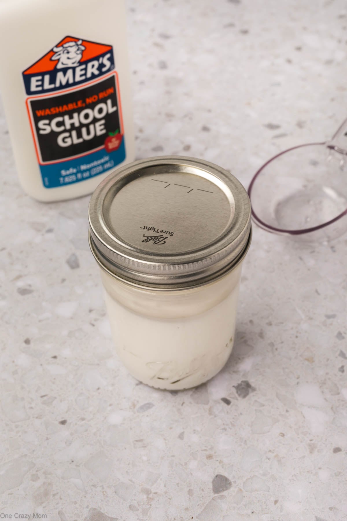Jar with mod podge ready to use.
