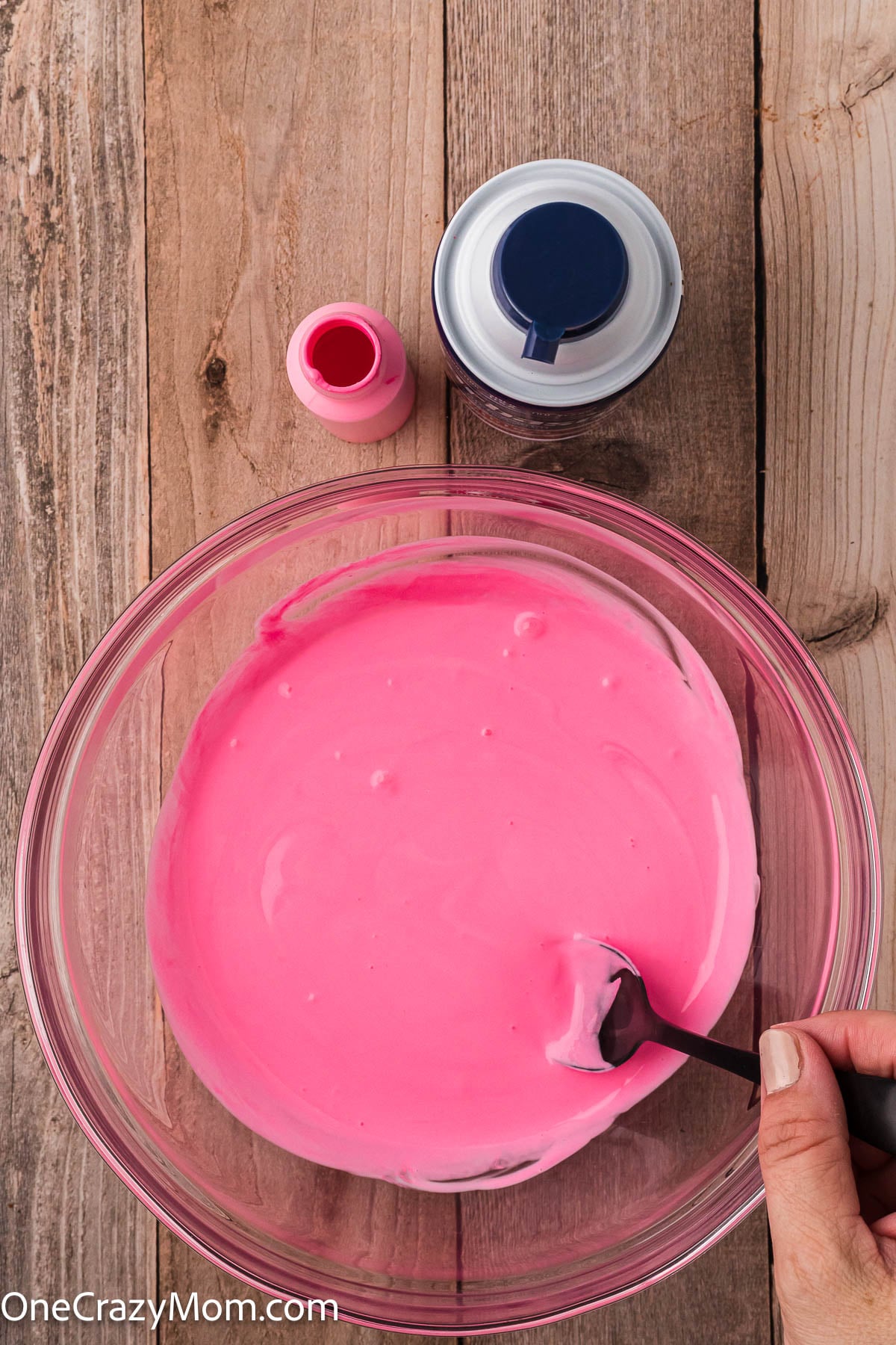 Mixture combined together until blended.