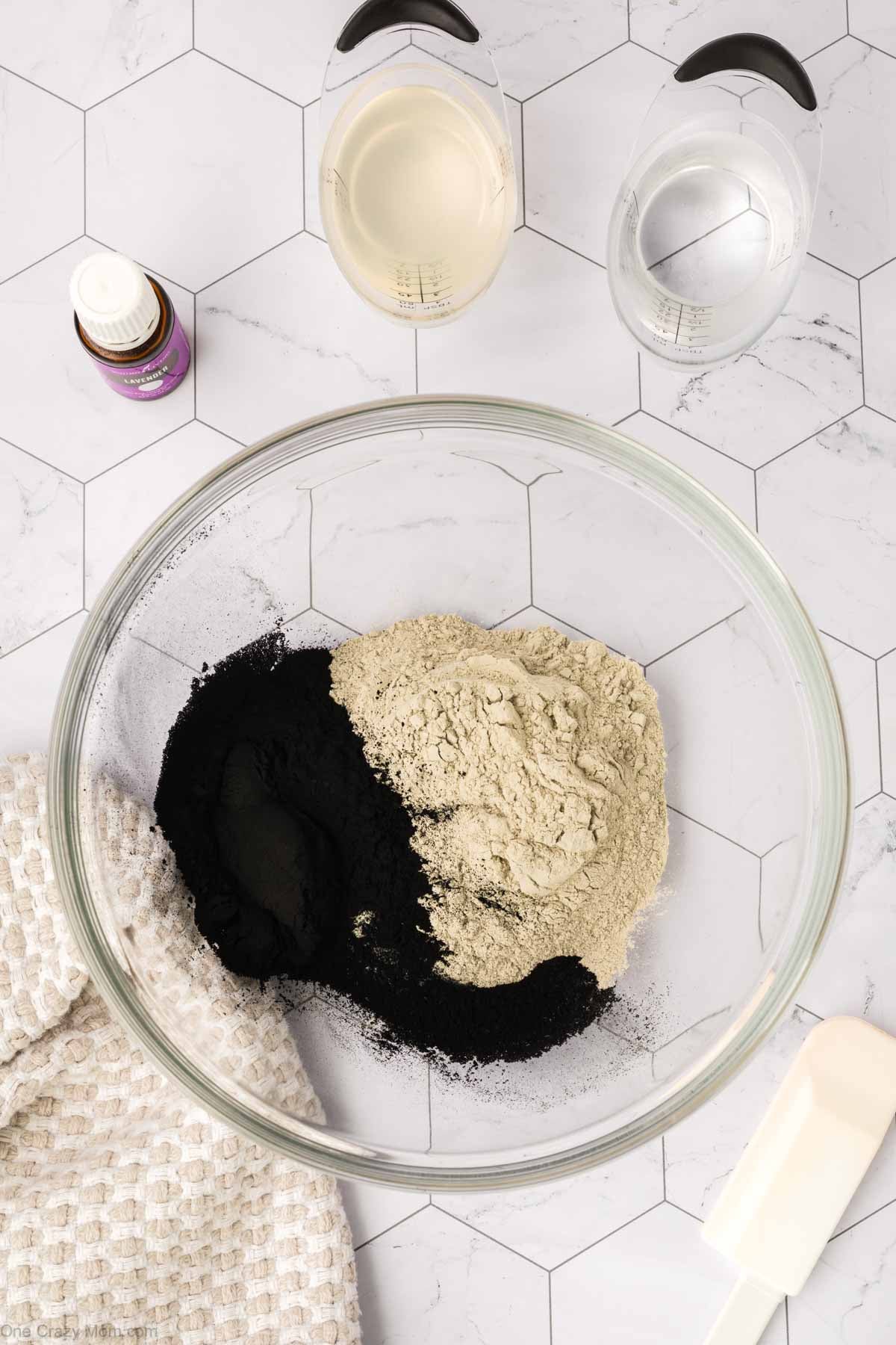 Dry ingredients in a bowl.