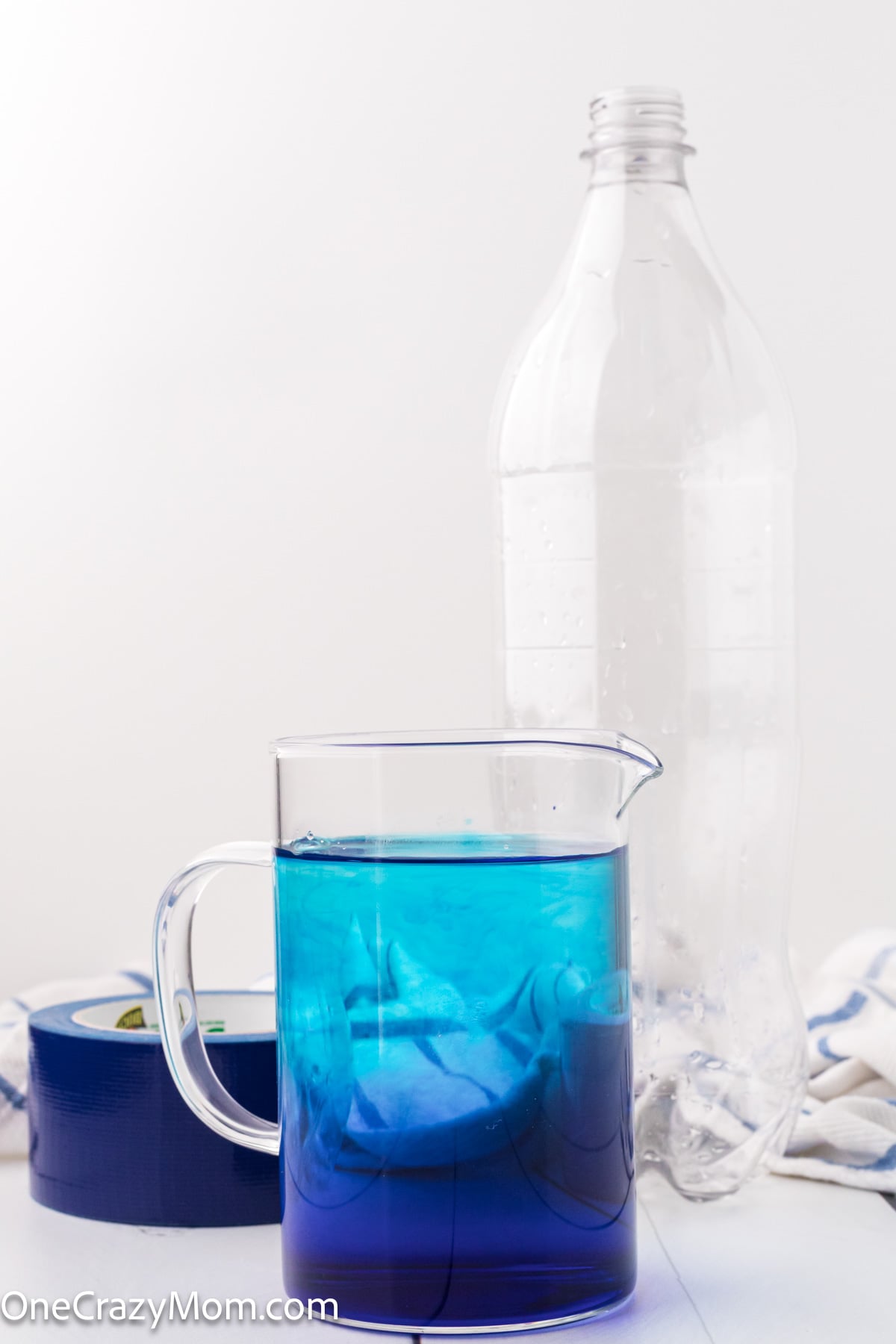 Food coloring and water combined together.