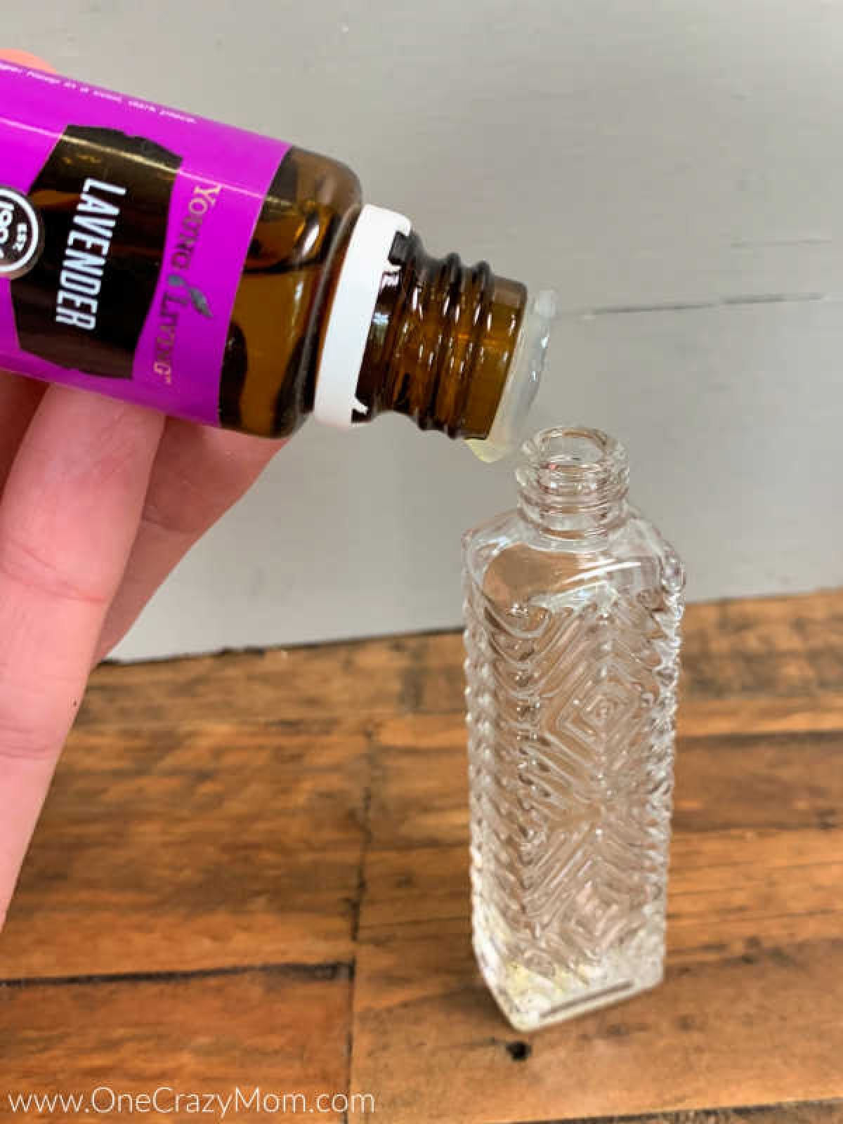 Second type of essential oil going into bottle.