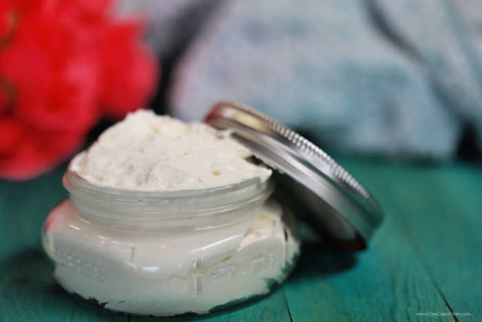 Body Butter in jar.