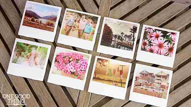 Coasters made out of photos.