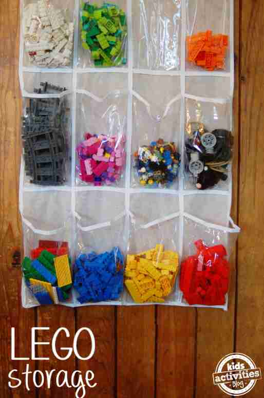 Hanging Lego storage.