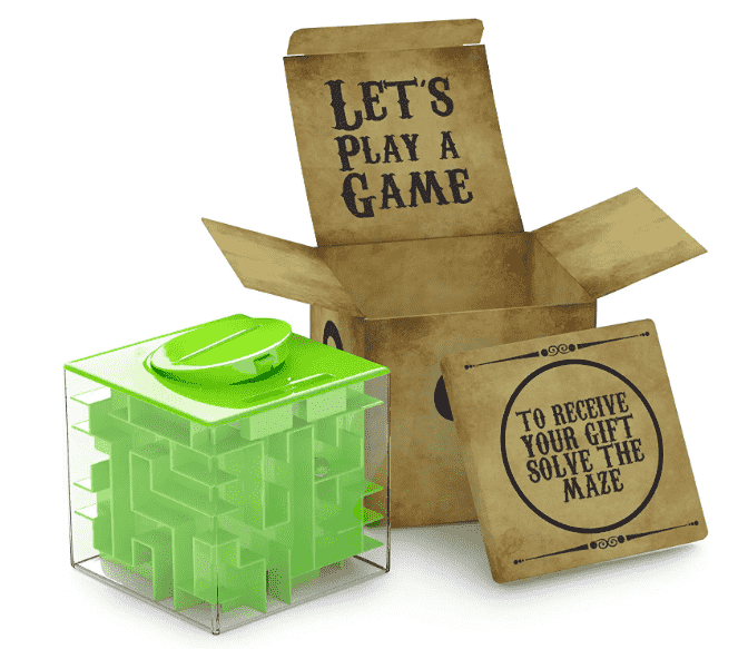 Money maze with cash.