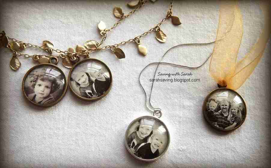 Group of photo pendants.