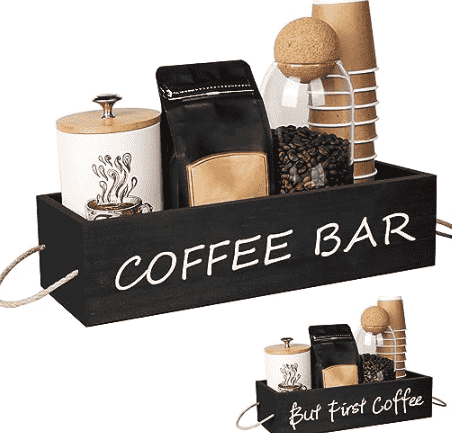 Coffee bar organizer.