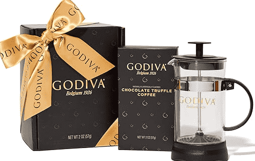 Godiva coffee set.