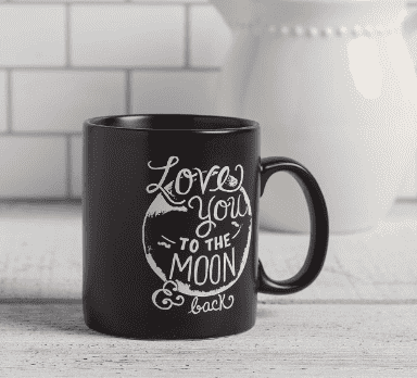 Love you to the moon mug.