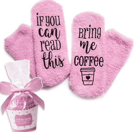 Fuzzy Socks in cupcake shape.