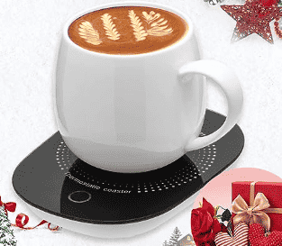 Mug Warmer with coffee cup on it.