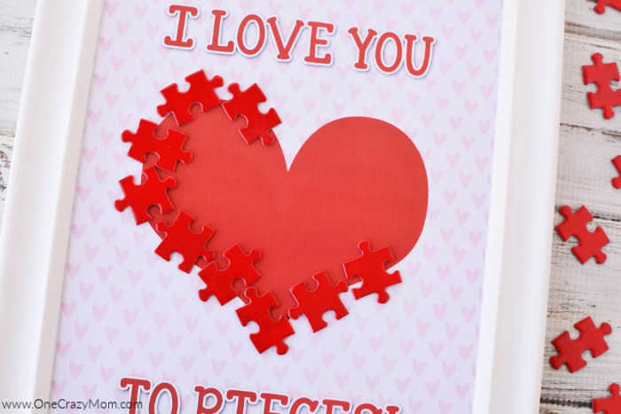 Love you to pieces printable with puzzle attached.