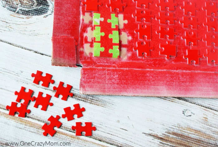 Puzzle removed from tape.