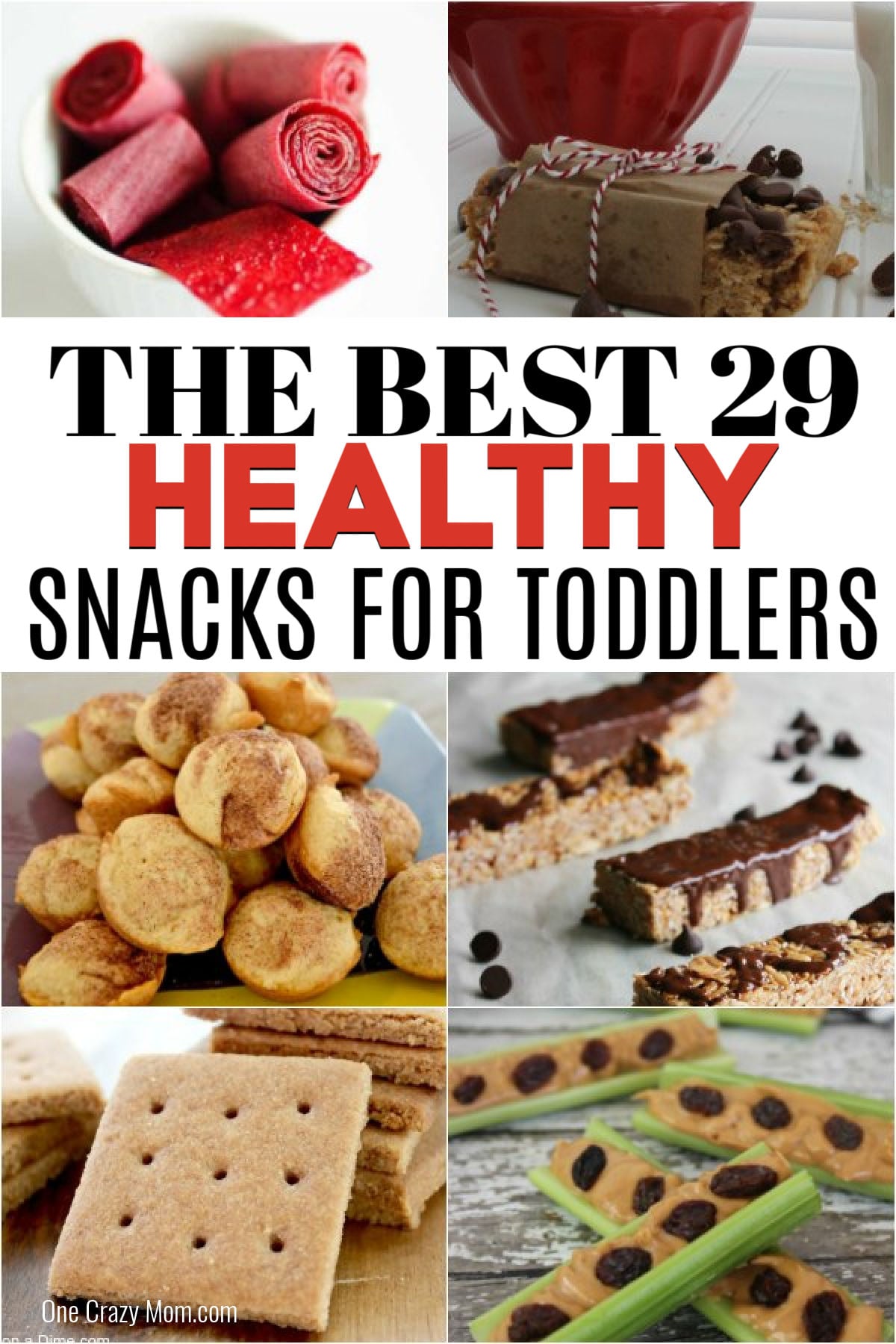 We have 29 Toddler Snack Ideas they will love and actually want to eat! These snacks are easy to make and sure to be a hit. #onecrazymom #toddlersnackideas