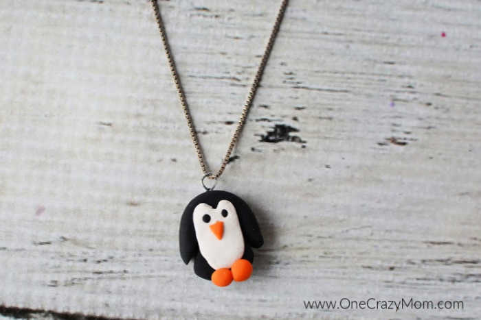 Penguin Clay Charm.
