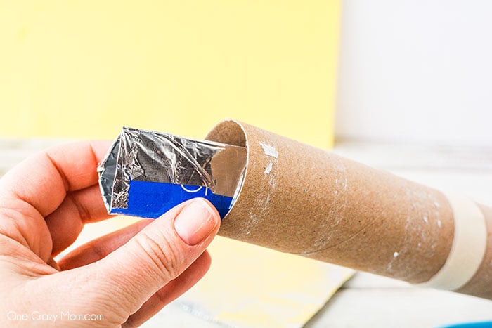 Triangle dropped into the tube.