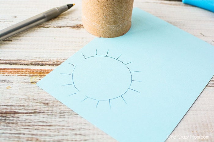 Circle traced on cardstock.