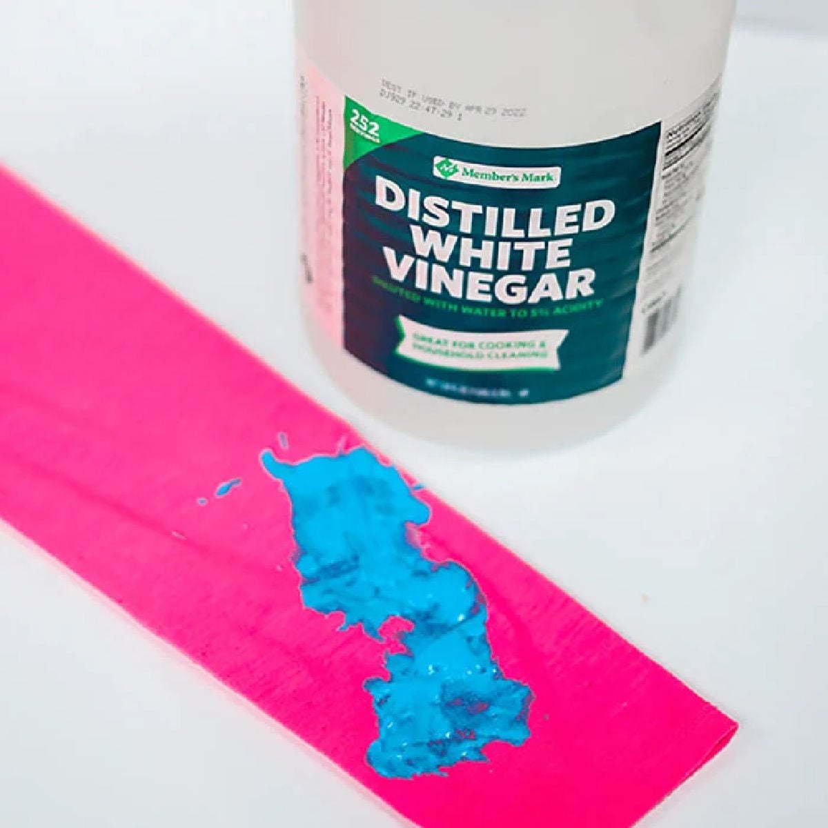 Vinegar poured on shirt.