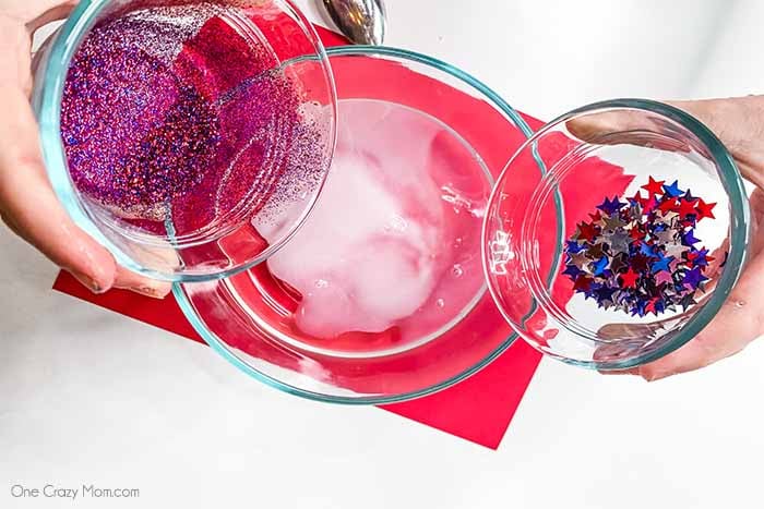 Ingredients poured into bowl.