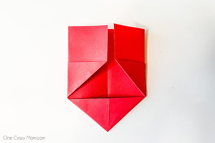 Left side of paper folded over.