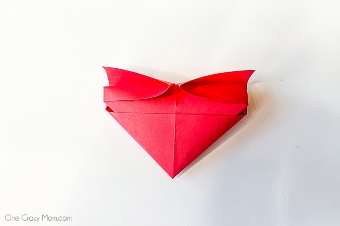 Top section flattened on heart.