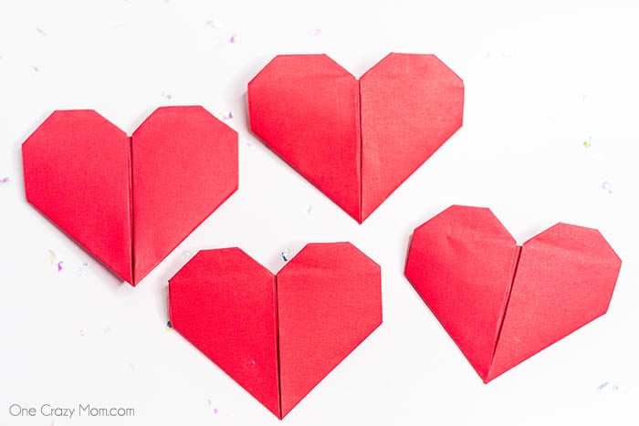 Paper hearts completed.