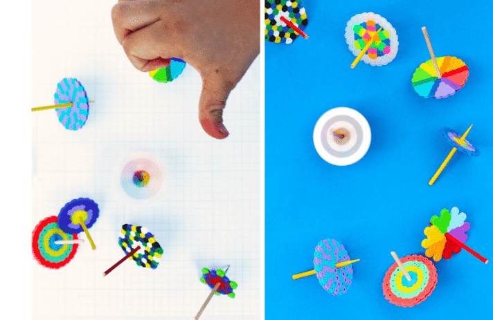 Spinning toys grouped together.