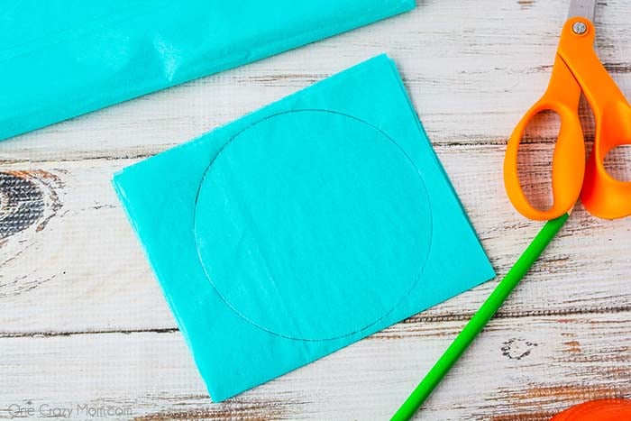 Circle traced on tissue paper.