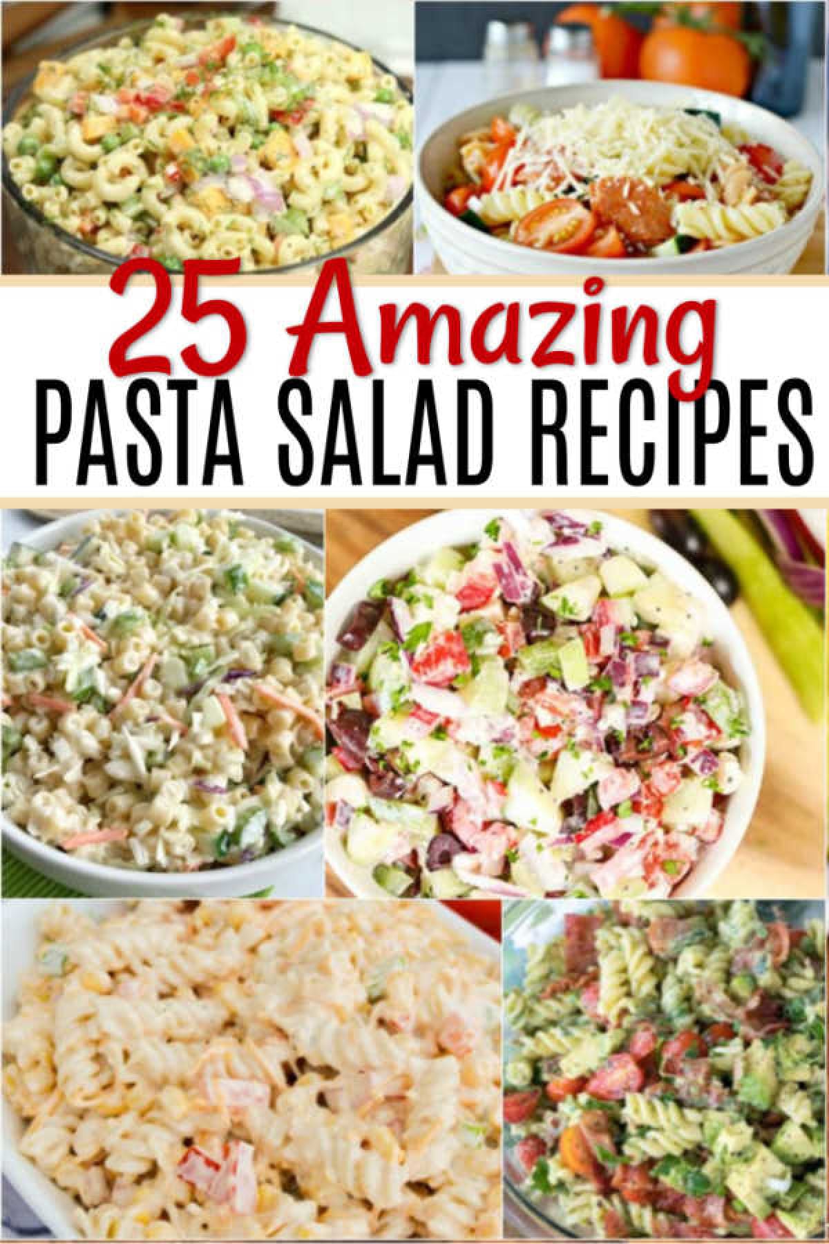 We have 25 Easy Pasta Salad Recipes that are frugal, simple and so tasty. These summer pasta salad recipes are perfect for potlucks, barbecues and more.