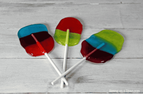 Jolly Rancher suckers in a pile.
