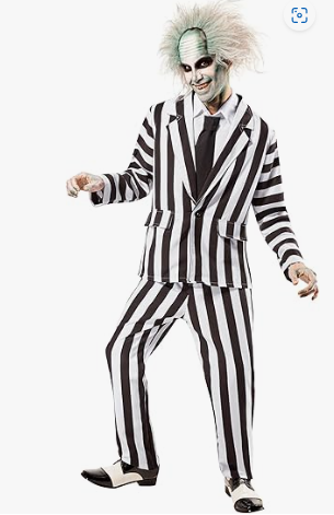 Beetlejuice costume on a boy.