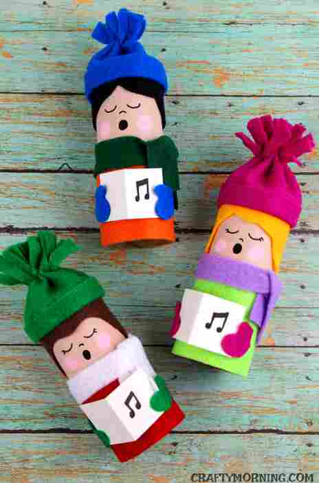 Christmas Carolers in a group.
