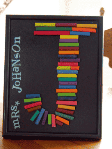Art work with crayons.
