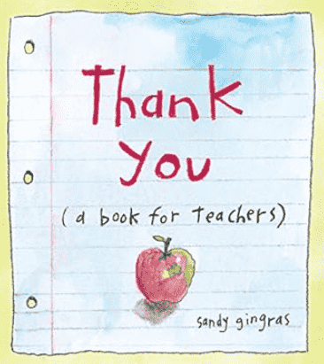Thank you book for teachers.