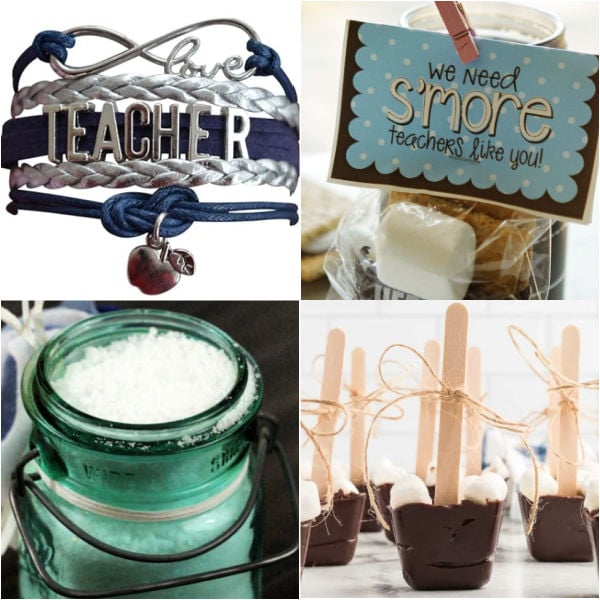 We have a list of 45 Christmas gifts for Teachers. Find everything from cute gifts and DIY goodies to fun gift card ideas from students. These small unique gifts are cute and cheap to make for teachers, friends, coworkers and more. #onecrazymom #Christmasgiftsforteachers #giftsforteachers