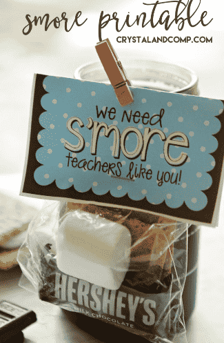S'mores teacher gift bag.