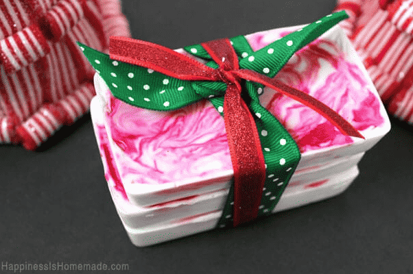 Soap with ribbon.