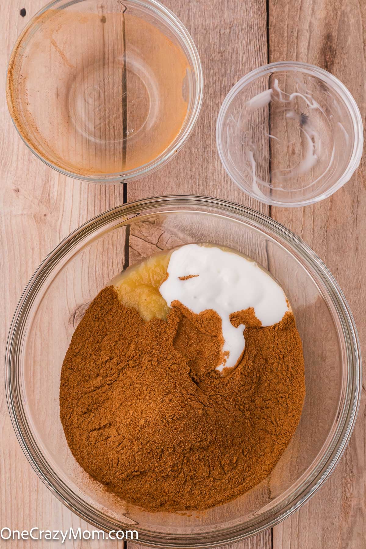 Applesauce, cinnamon and glue combined together.