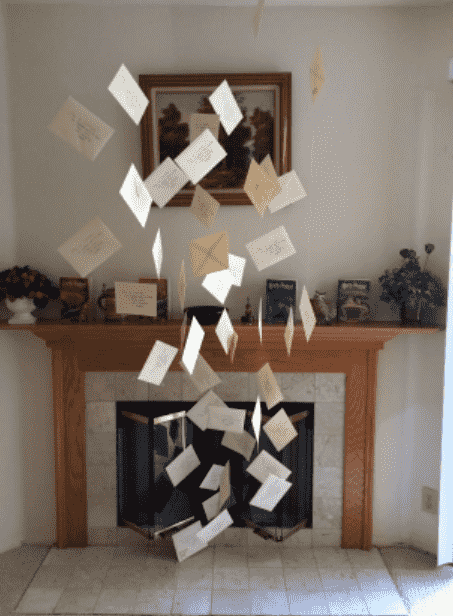 Hanging letters for backdrop.