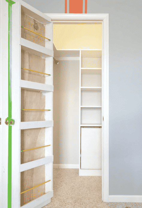 Ikea Hack unit in closet.